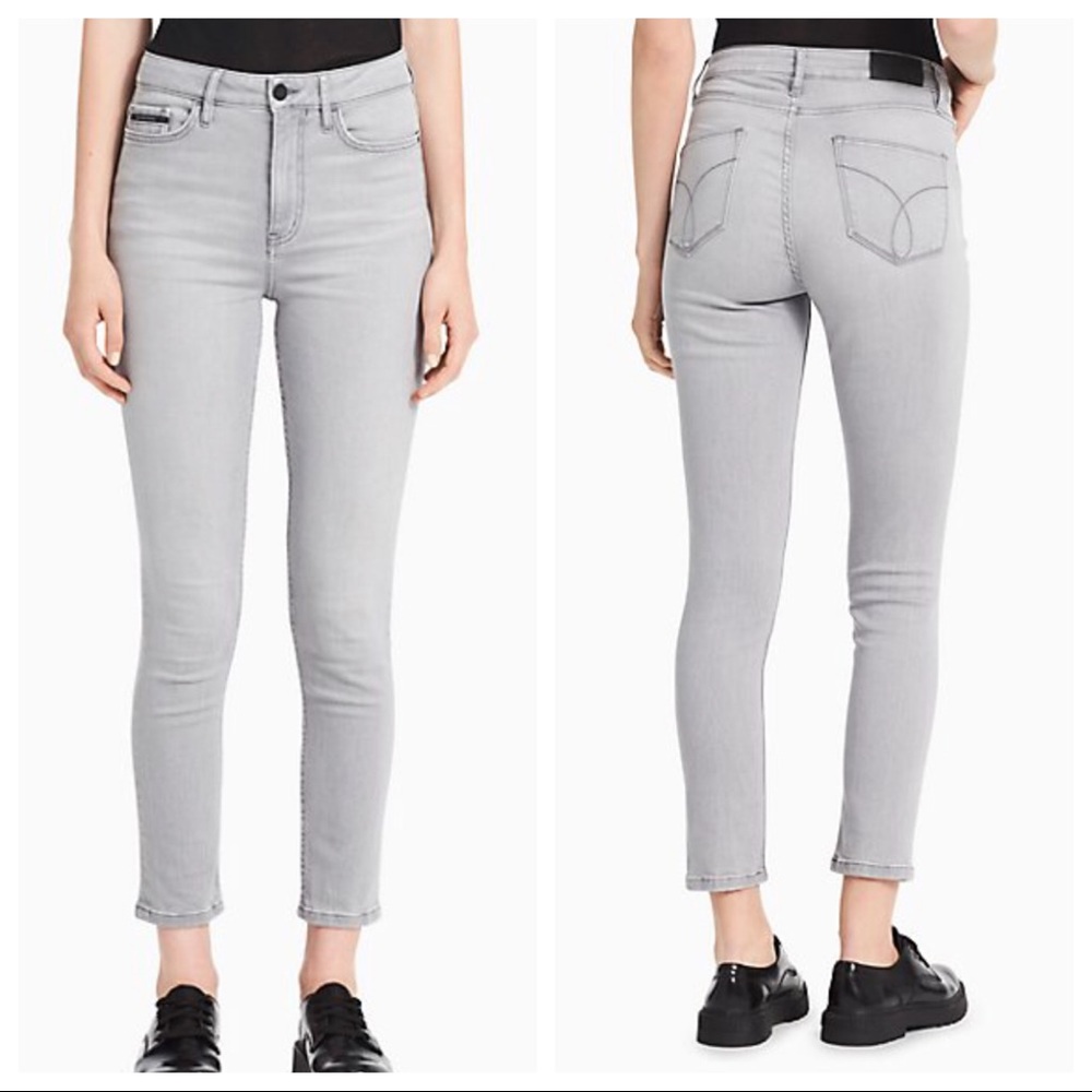 Calvin Klein High Rise Ankle Skinny Jeans.